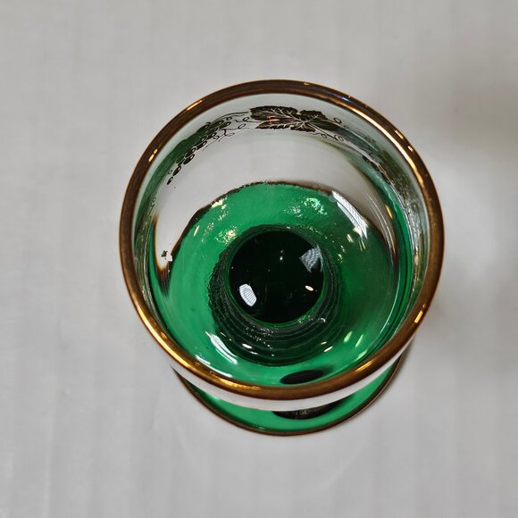 Vintage Roemer Bockling 6 Cordial Glasses Beehive Stem Gilt Embellished Grapes - Picture 4 of 10